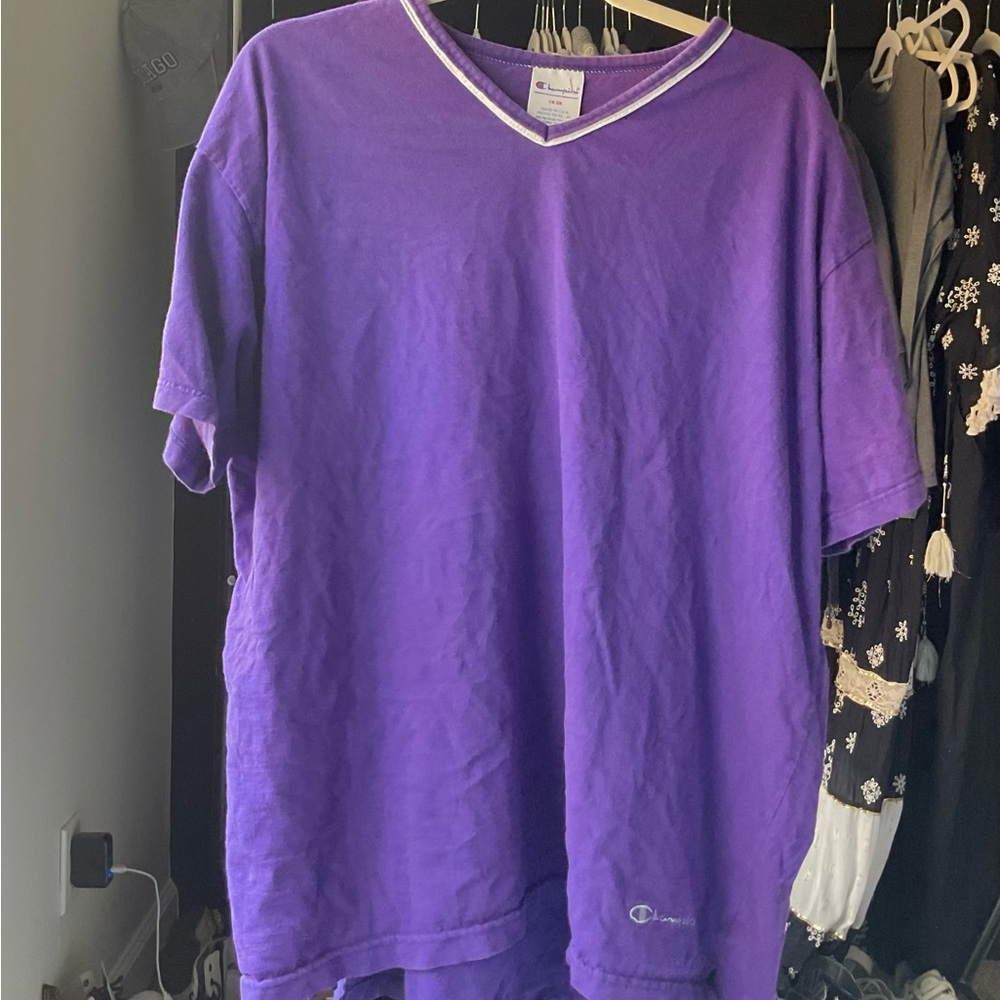 Champion Deep Purple V-Neck Tee